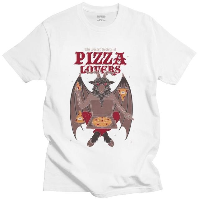 Мужская футболка Забавный Бафомет Злой Сатана Демон Топы Мужчины Женщины Harajuku Мультфильм Графический Футболка Люцифер Коза Футболка Футболки с короткими рукавами