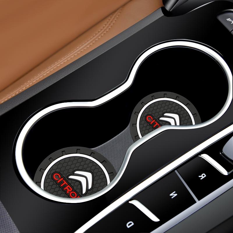 YJTHM1 Car Coaster Water Cup Bottle Holder Mat Anti-Slip Pad Accessories For Citroen C1 C2 C3 C4 C5 C6 C8 C4L DS3 DS4 DS5 DS5LS DS6