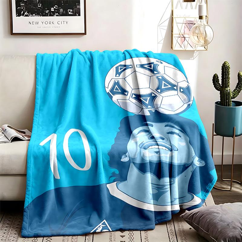 Diego Maradona Theme Personalized Outdoor Flannel Blankets Soft And Suitable For All Seasons Perfect For Sofas Beds And Camping