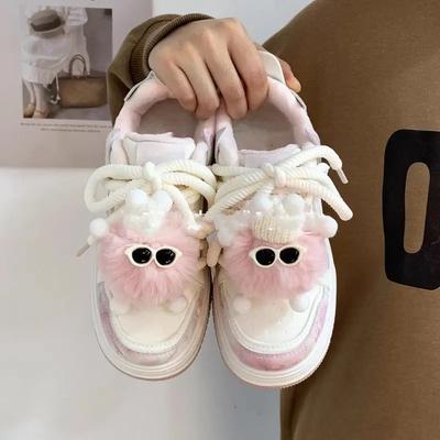 Модная розовая обувь на высокой платформе для женщин Y2k Fashion Aesthetic Предлагает оригинальные предложения 2025 Вулканизированная обувь Новая повседневная женская обувь