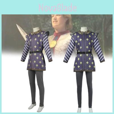 Шрек 3 Костюм для косплея Принца Чарминга Смесь полиэстера Для мужчин 2024 Лето