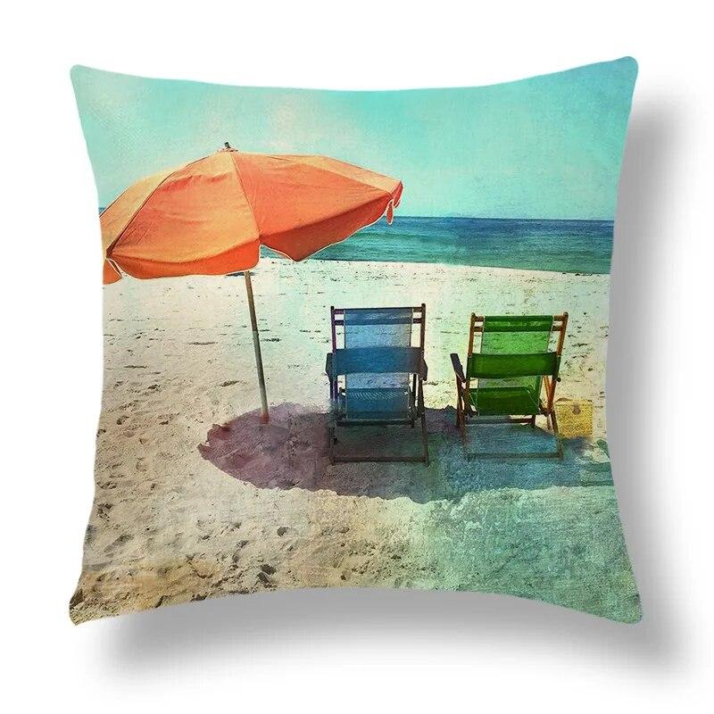 Bedroom Home Decor  Pillowcase Abstract Geometric Cushion Cover Orange Yellow Brown