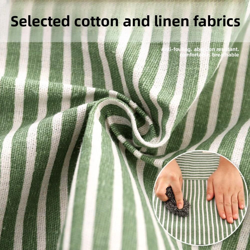 Хлопково-льняной кухонный фартук-халат, дышащий, прочная рабочая одежда, женский