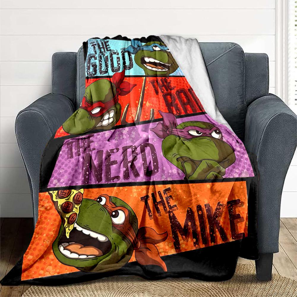 1pc Ninja Turtles Blanket Versatile for Couch, Office Bed