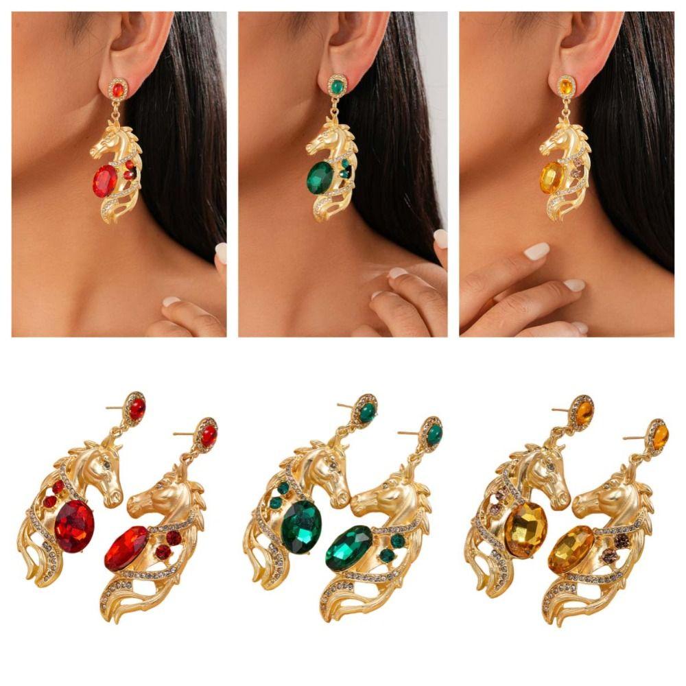 Мультяшные Роскошные Серьги-Пони Зодиакальная Лошадь Талисман Лошади Висячие Серьги Подарок Год Лошади