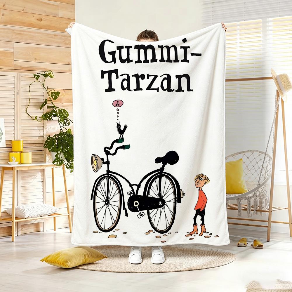 Kids Cartoon T-TGummi T Throw Lightweight 240g Flannel Blanket Soft Skin-friendly for Summer Cooling