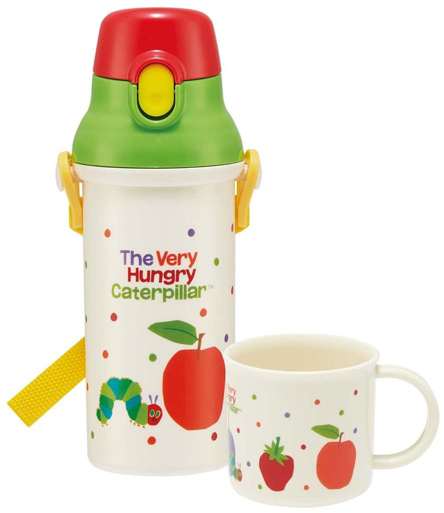 Skater Ланч-бокс пластиковый стакан 200 мл для детей антибактериальный можно мыть в посудомоечной машине сделано в Японии Очень голодная гусеница KE4AAG-A