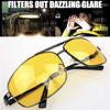 Классические солнцезащитные очки ночного видения в металлической оправе Мужские солнцезащитные очки Мужские желтые солнцезащитные очки с антибликовым покрытием для вождения Автомобильные аксессуары
