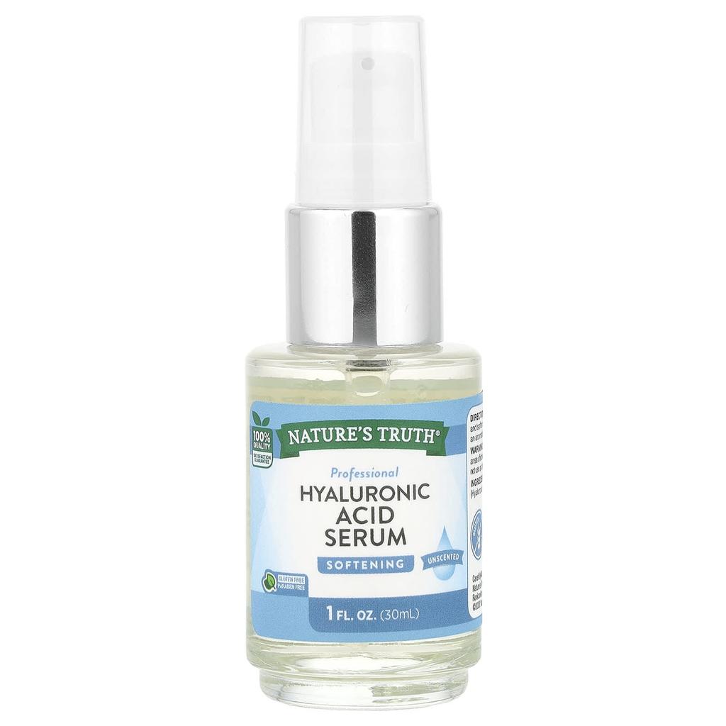 Nature's Truth Hyaluronic Acid Serum, Fragrance Free, 30Ml(1Fl Oz)