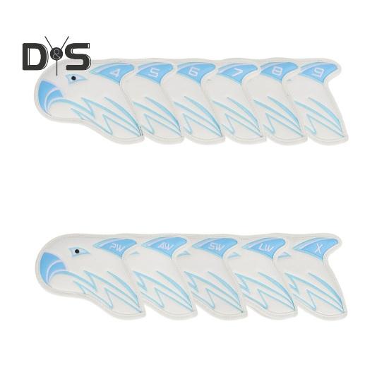 11 шт. чехлы для клюшек для гольфа из искусственной кожи, защитные чехлы для головок клюшек с рисунком орла, чехлы для головок клюшек для гольфа, аксессуары для гольфа для всех клюшек для гольфа