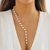 Асимметричное ожерелье из искусственного жемчуга Женское платье в форме буквы Y Соответствующие аксессуары