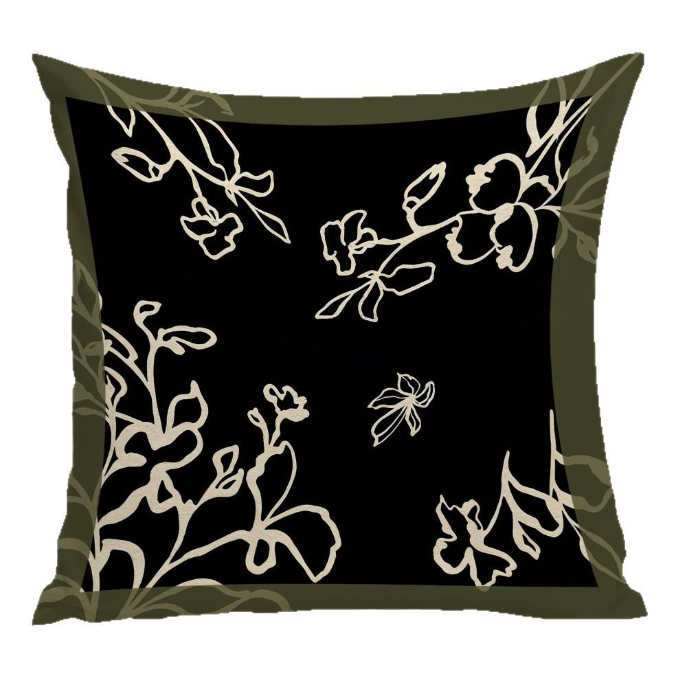 Retro American Style Throw Pillowcase With Linen Fabric For Lounge And Couch Decor