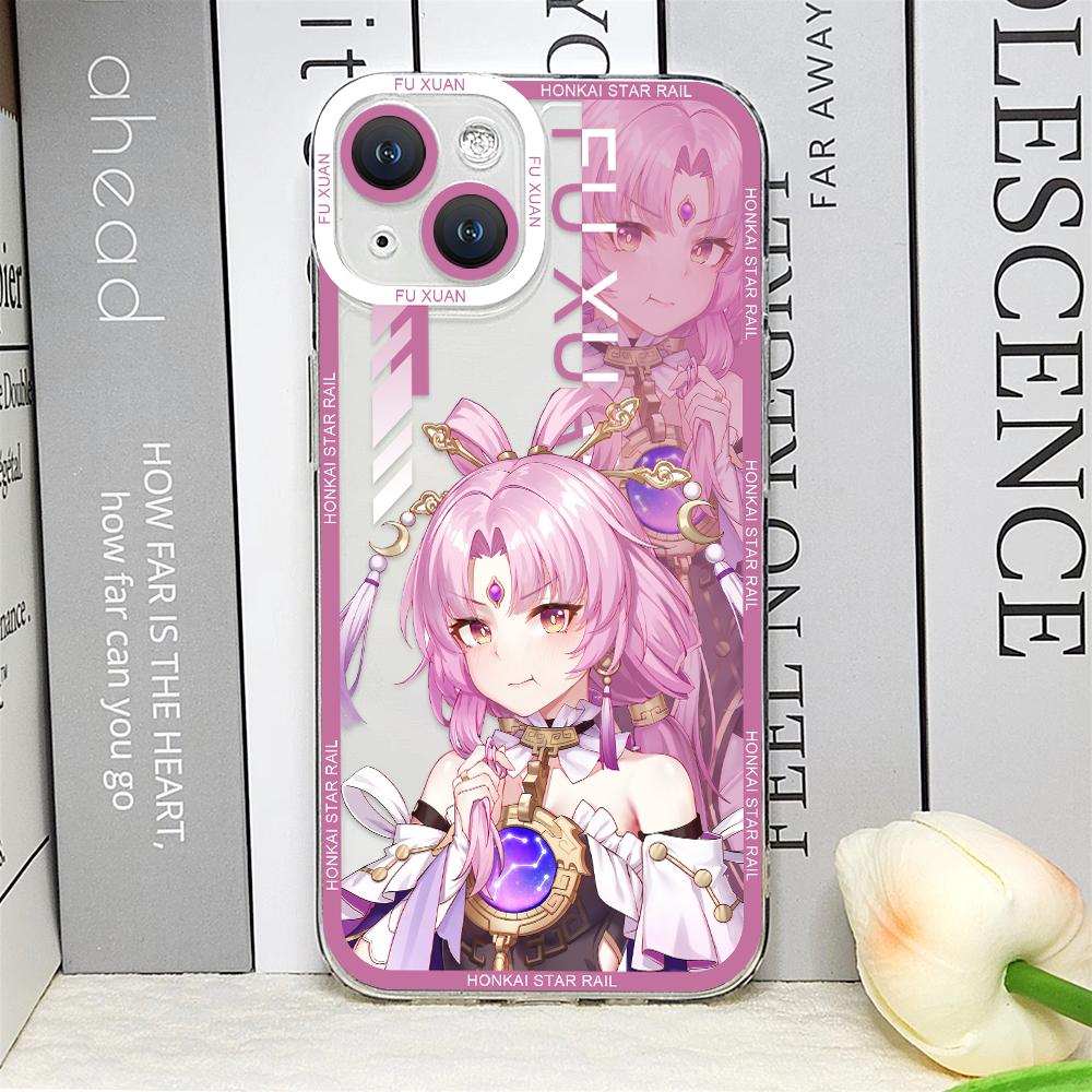 Чехол для телефона Honkai Star Rail Sampo Jing Yuan Kafka для IPhone 16 15 Pro Max 7 8 14 Plus 13Mini 12 11 X XS Мягкий прозрачный чехол Fundas