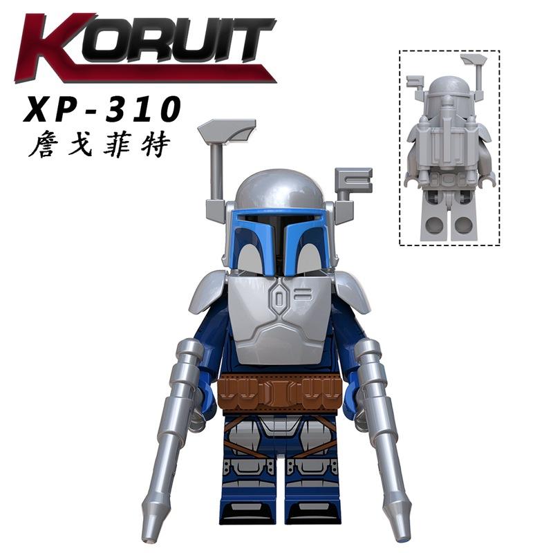 KT1041 Movie Series Bounty Hunter Single Pack Building Block Figure Toy Bagged Set for Kids