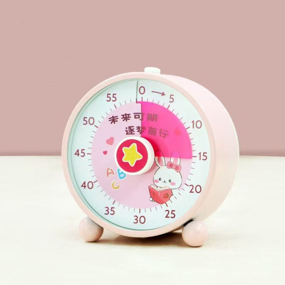 Self Discipline Countdown Timer 60-Minutes Kitchen Cooking Timer Cartoon Visual Timer Table
