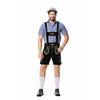Bavarian Octoberfest German Beer Costume Male Oktoberfest Lederhosen Costume Beer Shirt Suspender Shorts Hat Cosplay Costumes