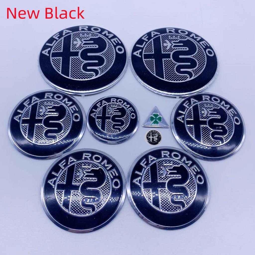 1set 9pcs for Alfa Romeo 156 159 166 149 GT CAR Logo 74mm Hood Trunk Wheel Center Cap Emblem Brera Spider Giulietta StelvioZA3