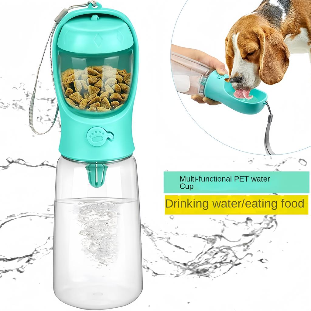 Portable Dog Cat Water Bottle with Storage Food and Water Container for Puppy Pets Dogs Feeder Bowl Puppy Water Bottle