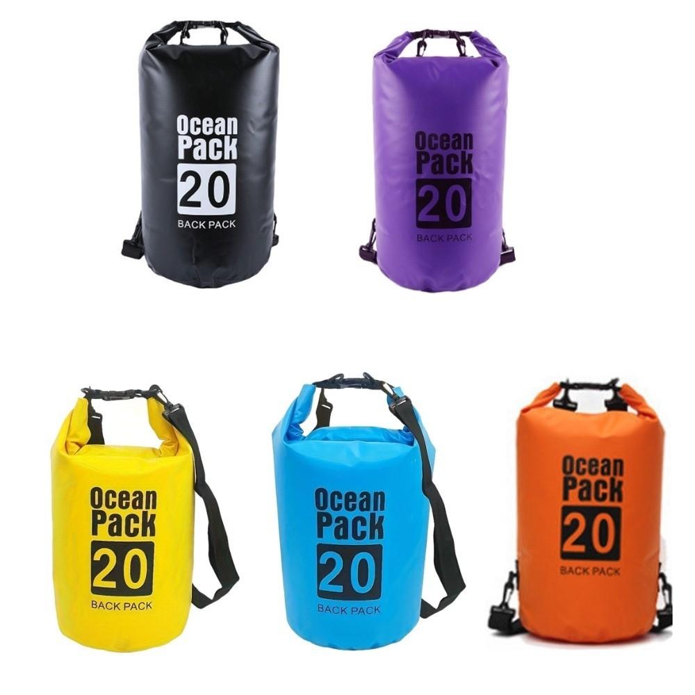 20L Waterproof Dry Bag Large-Capacity Beach Backpack Swimming Bucket Bag  Fishing Hiking