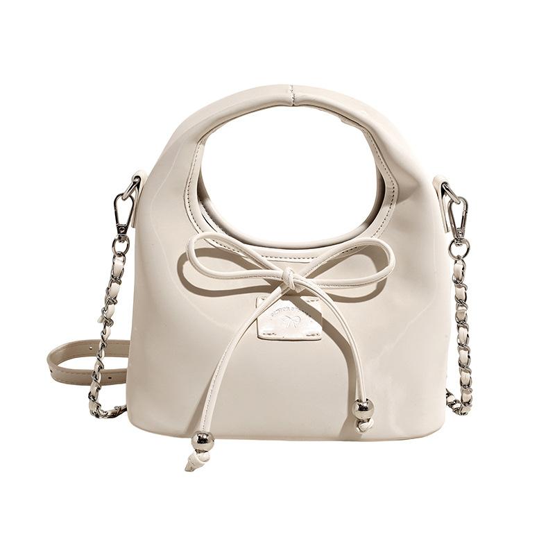 Gentle and Sweet Strap Bow Handbag 2025 Summer New Korean Light Luxury Niche Shoulder Messenger Bag