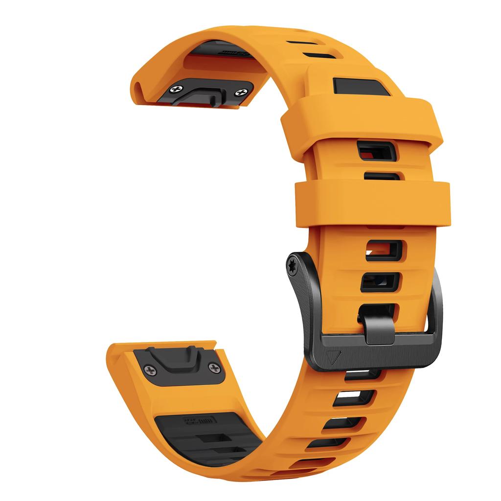 Винтовое стальное крепление Силиконовый ремешок Для Garmin Fenix 8 7 E 47 мм 7X Pro 51 мм Epix/6 6X/Instinct 3 50 мм 45 мм QuickFit 26 мм 22 мм Ремешок