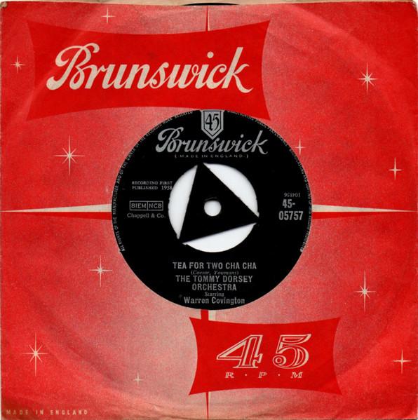 7-дюймовая пластинка TOMMY DORSEY & HIS ORCHESTRA STARRI - Tea For Two Cha Cha 4505757 Brunswick 1958 UK Джаз Б/У
