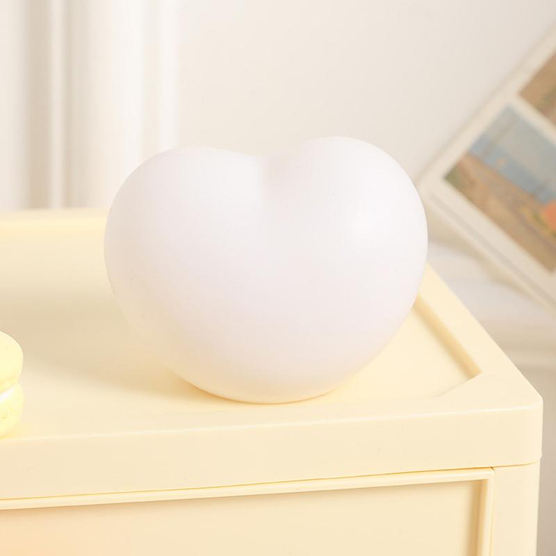 1 шт. милый ночник в форме сердца виниловый светодиодный ночник прикроватный сенсорный детский ночник для детской комнаты подарок на день рождения