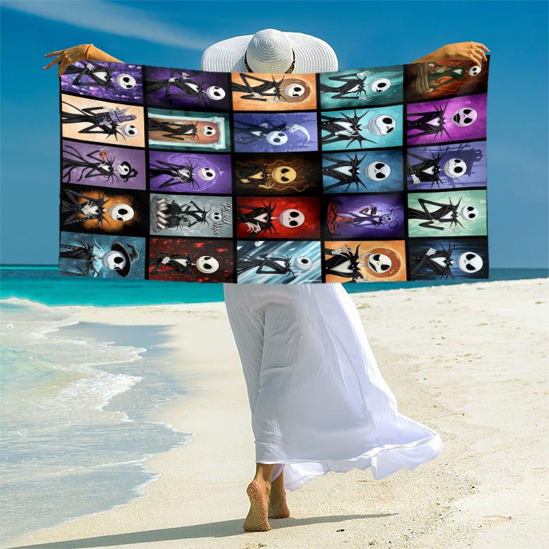 1pc Nightmare Before Christmas Microfiber Beach Towels Quick Dry Towel Sand Beach Towels Pool for Travel Swim Pool. S7290139