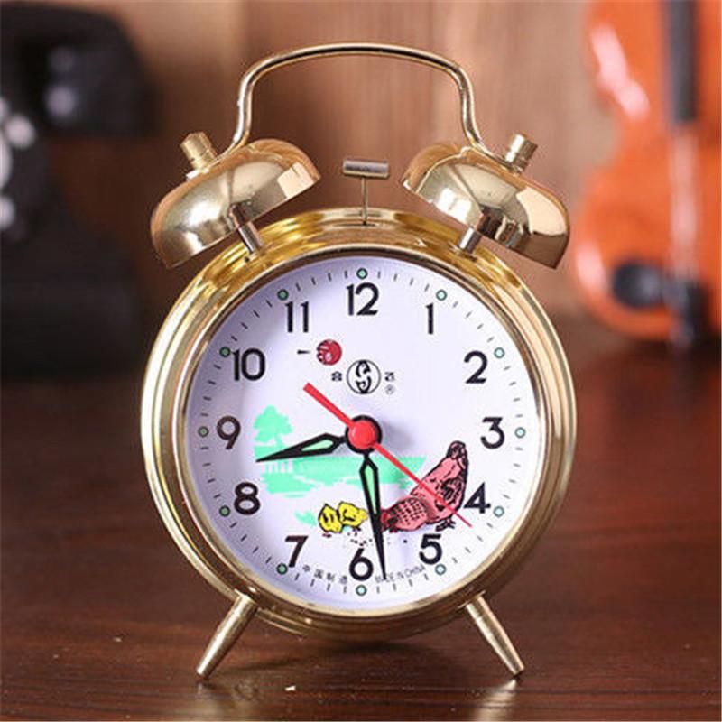 Retro Nostalgic Metal Movement Creative Alarm Clock Super Loud Horseshoe Watch Mechanical Old-fashioned