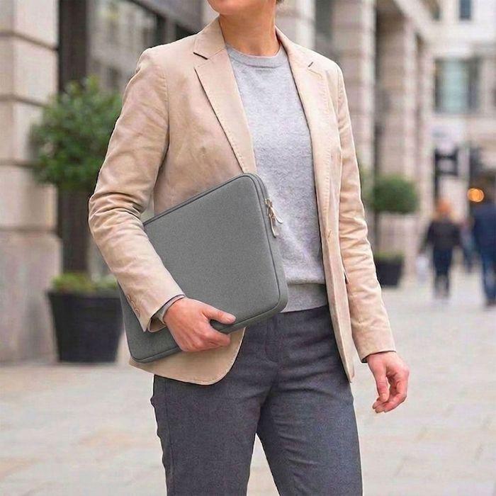 Housse pour Ordinateur Portable 14", Protection pour MacBook Pro/Air HP Lenovo Asus - Gris