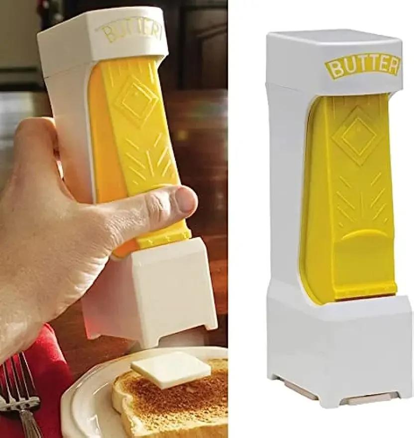 Portable Butter Cheese Cutter Squeeze Dispenser - Automatic Handheld Kitchen Tool with Stainless Steel Blade Food Grade Utensils