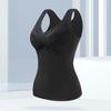 Winter Women Thermal Vest with Chest Pads Seamless Velvet Fast Temperature Lock