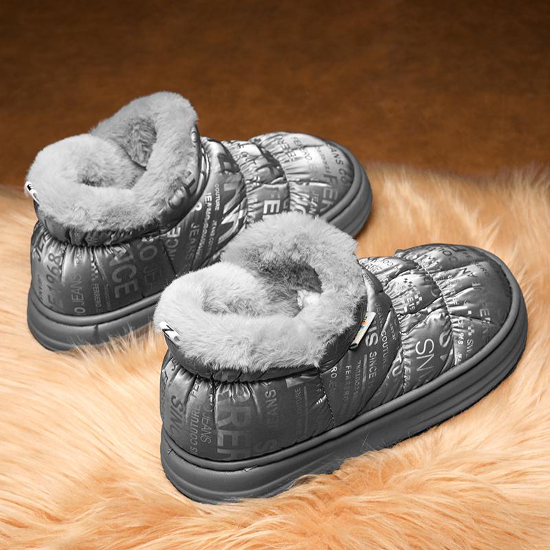 Теплая зимняя хлопковая обувь, женские теплые меховые домашние тапочки, нескользящие плюшевые тапочки из ЭВА, домашние тапочки для пар с толстой подошвой, шлепанцы