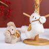 Cute Plush Pony Keychain Lucky Pony Charm Zodiac Year of Horse Ornament for Bag Car Decor Soft Stuffed Animal Toy Gift