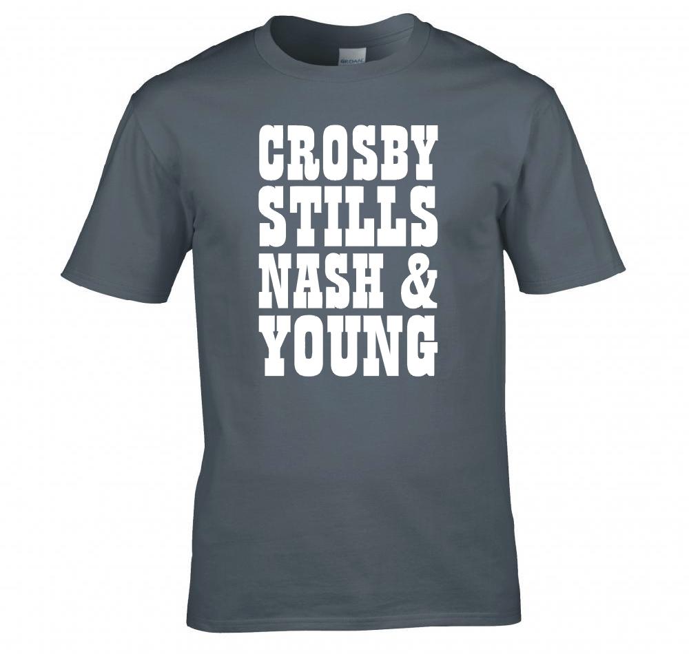 Crosby Stills Nash Young Band Logo T Shirt New
