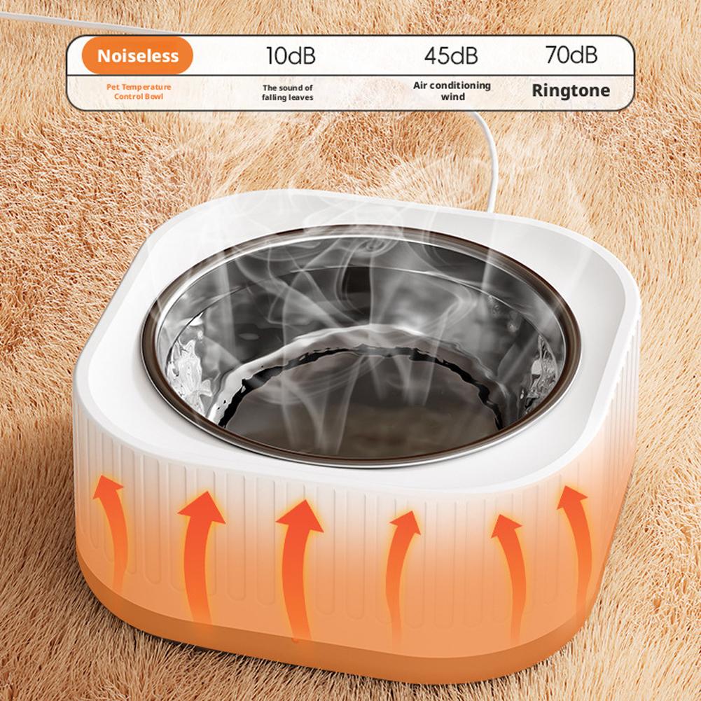 Обогреваемая миска для животных для воды/корма Миска для кошек с подогревом Бесшумная Поддержание тепла Миски для собак с подогревом Зимние Постоянная температура Товары для домашних животных