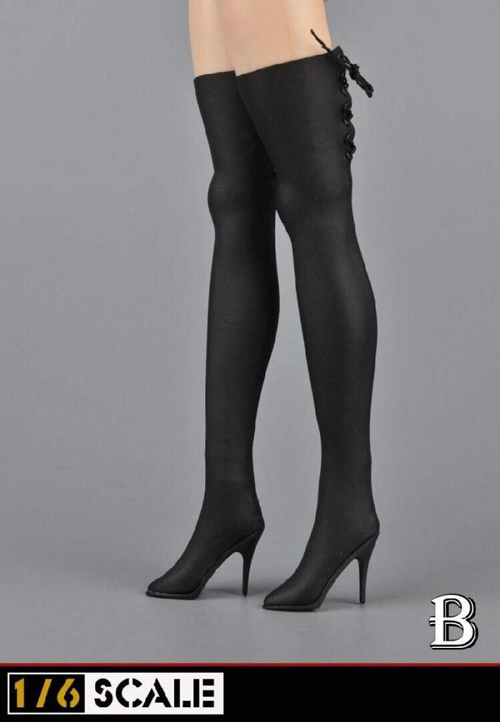 Figure with TBLeague Body for Women Sexy Beauty Fashion Black Long Boots High Heels and Head Not [TOYBARJAPAN] 1/6 Accessories/Compatible (Body