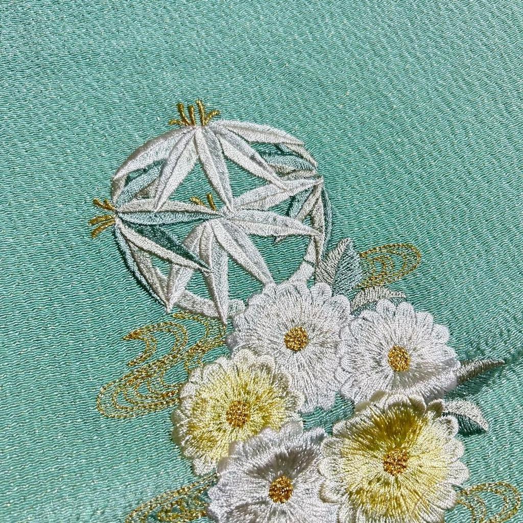 Used Final Price Reduction - Limited to 20 items - New - Made in Japan - Silk Chirimen Fabric - Embroidered Obi-age (sash accessory) 992
