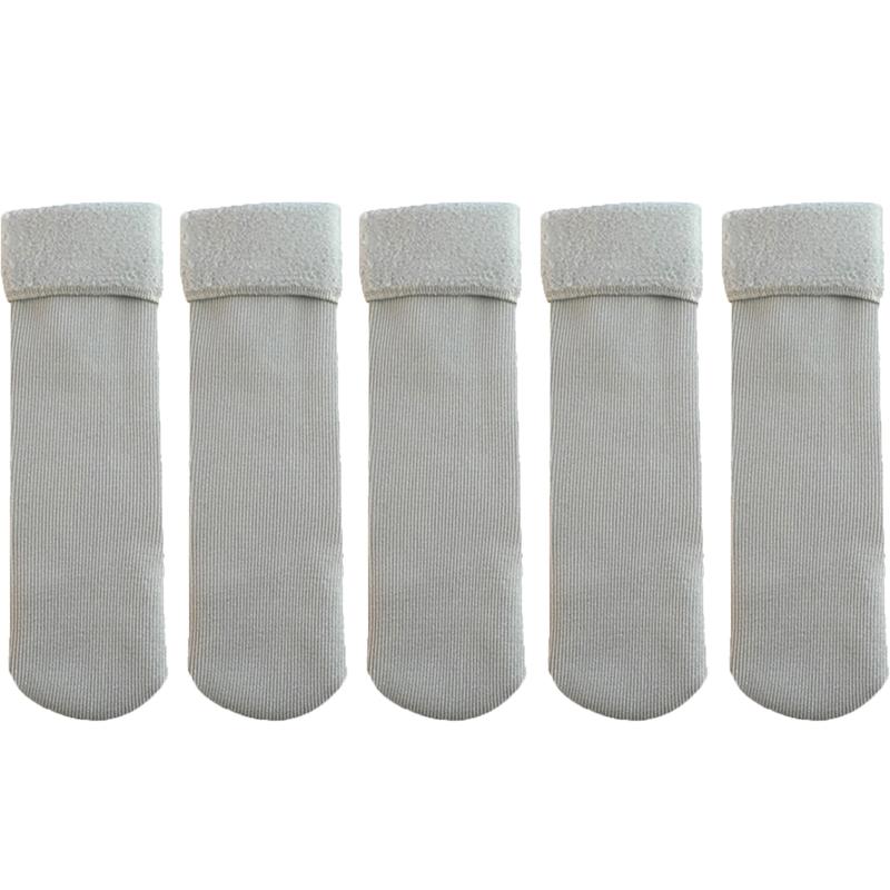 Женские утепленные термоноски, зимние теплые кашемировые носки, бархатные шерстяные самонагревающиеся носки для сна дома