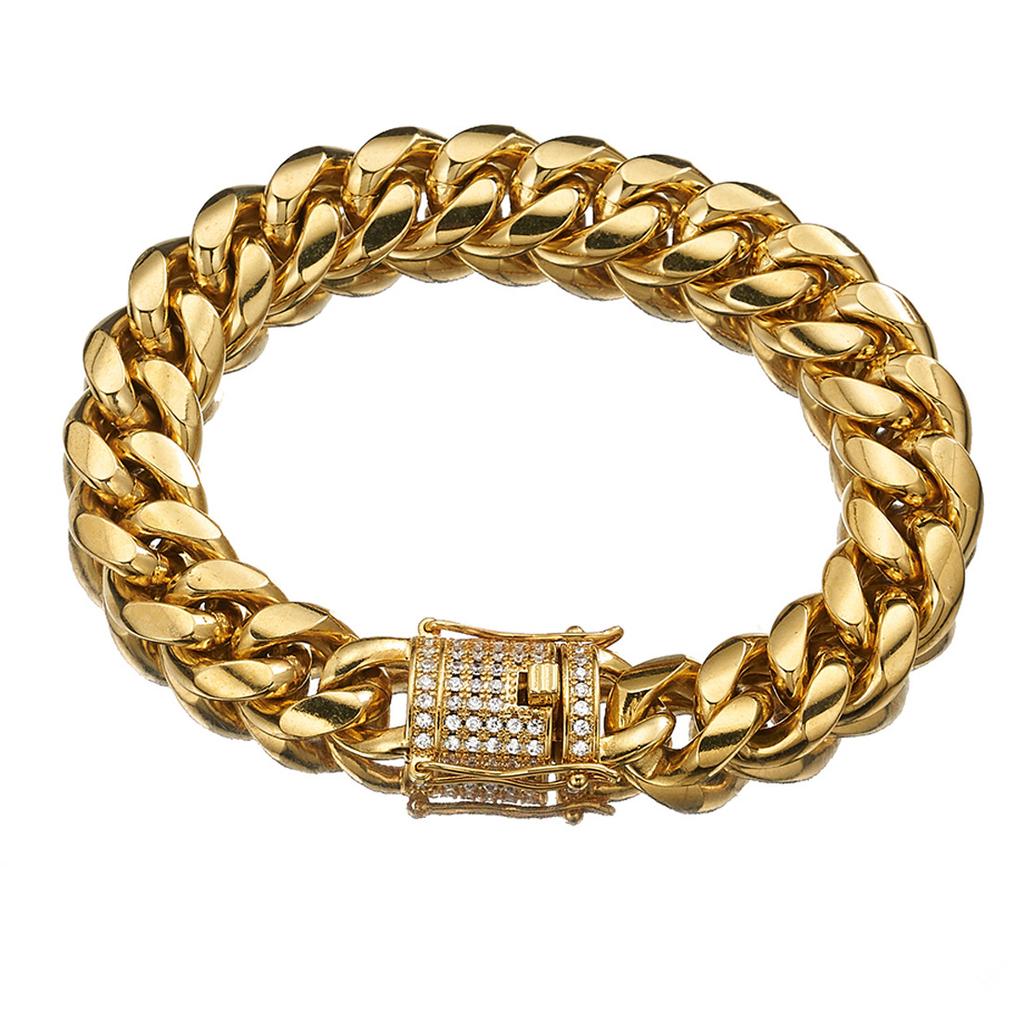 Fashion Trend Classic Men's Zircon 18K Bracelet Jewelry Party Accessories Gift