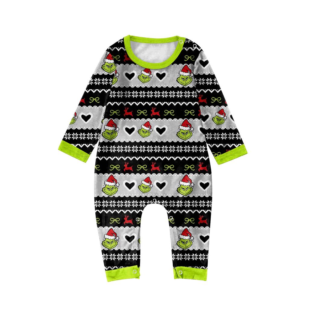 Family Matching Print Sets Pajamas Loungewear Outfits Family Matching Long Sleeve Tops+Pants Set