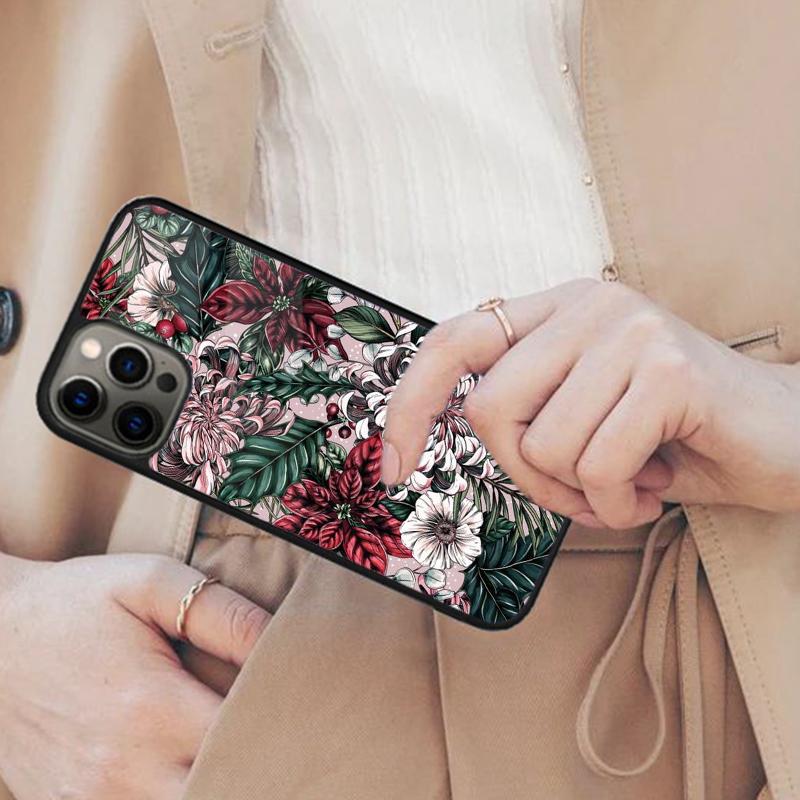 Painting Flowers Nature Leaves Magnetic Phone Case For APPLE iPhone 17 Air 16 14 13 12 Pro Max 15 Plus Wireless MagSafe Cover