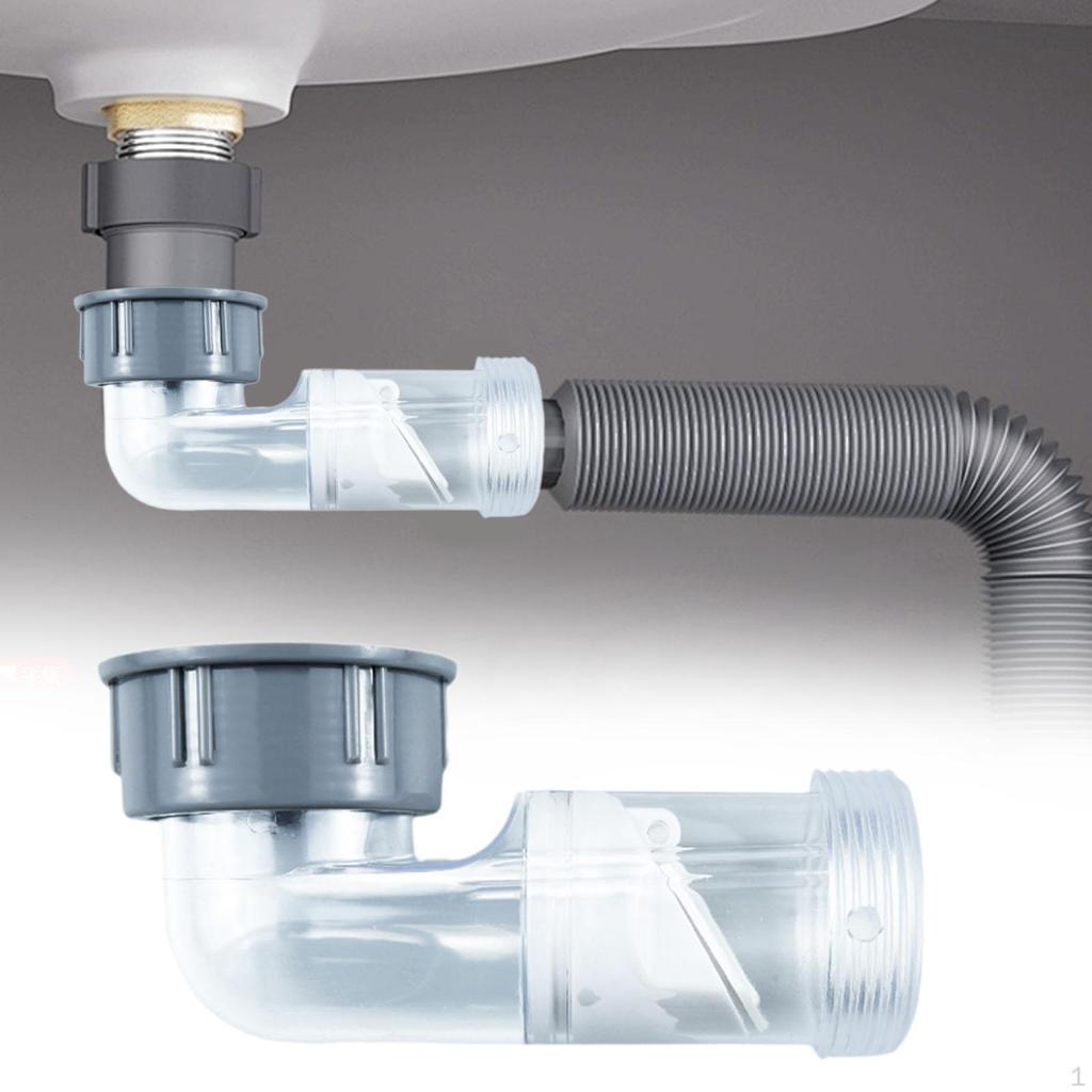 Сливная труба для раковины Прозрачный слив для раковины для очистителя воды Посудомоечная машина