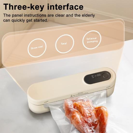 Автоматический вакуумный упаковщик 60 кПа Сильное всасывание 3 режима регулируемый Простой в использовании Беспроводной Перезаряжаемый Упаковщик продуктов