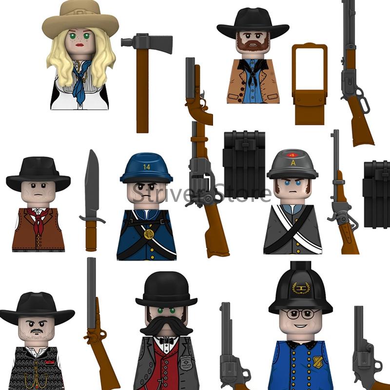 Средневековая Фигурка MOC Строительный Блок Замок Доспехи Рыцари-Тамплиеры Ополченцы Солдаты Артиллеристы Щит Шлем Собираемые Кирпичные Игрушки N10