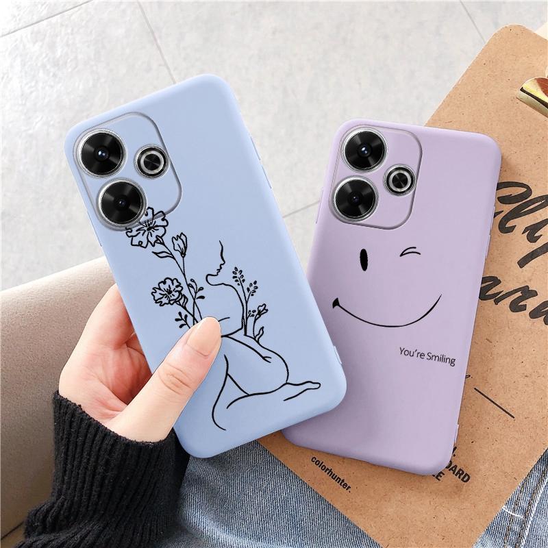 Мягкий силиконовый чехол Girls Line для Xiaomi Redmi Note 13 Pro 13C 14T 15 Samsung A55 A35 M34 M35 S24 S25 Huawei Honor 200 iPhone Realme противоударный чехол