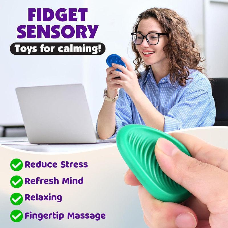 6 шт./набор Сенсорные камни для беспокойства Игрушка-непоседа Снятие стресса Камень для беспокойства Тревога Силиконовые игрушки для декомпрессии GZW