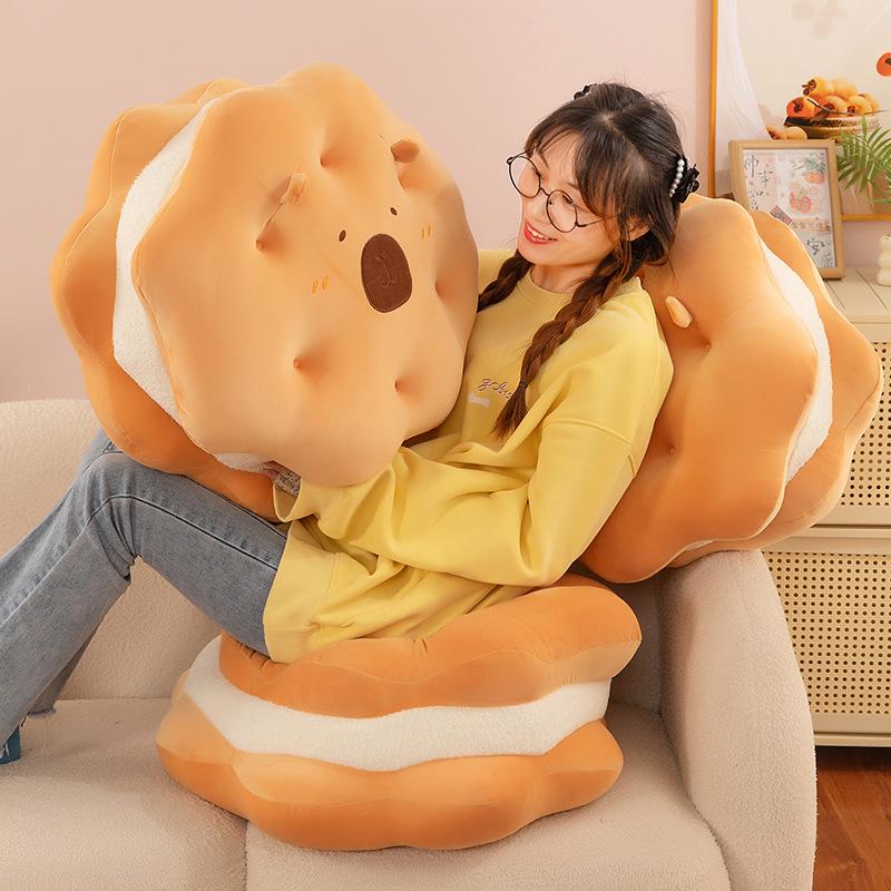 Милые печенья-сэндвичи Капибара Плюшевая подушка-подушка для сна Кукла с медленным отскоком День рождения Тренд