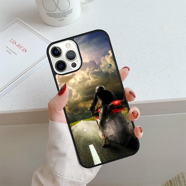 Moto Cross Motorcycle Sports Phone Case For iPhone 17 Air 13 12 Cover For Apple 14 15 16 Pro Max Plus