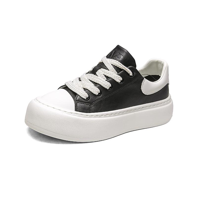 Fashion Italian2025New Thick Bottom Outdoor Sneakers Fashion Man Genuine Leather Designer Board Shoes Comfy Antiskid Lace-Up Oxford Shoe